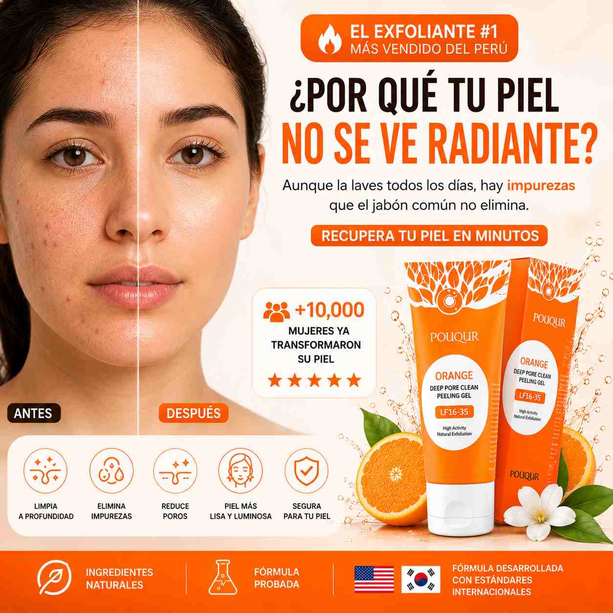 Gel exfoliante orange